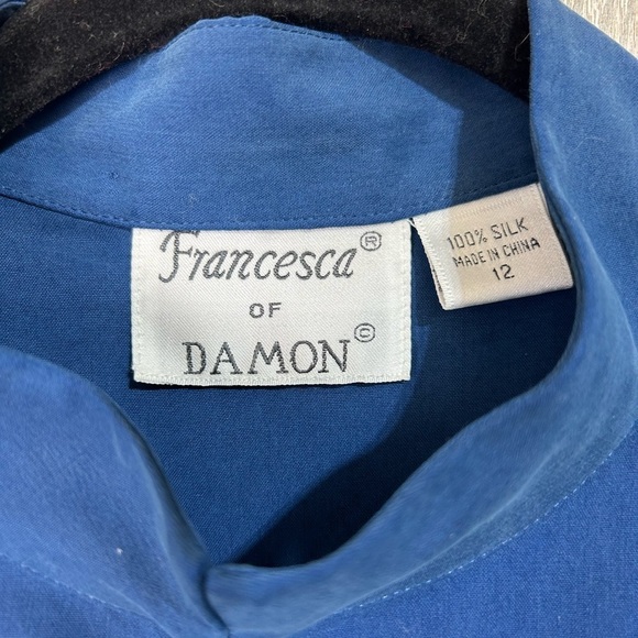 Vtg Francesca of Damon 100% Silk Sgt. Pepper Naval Majorette Blouse Top Sz 12 - Picture 5 of 11